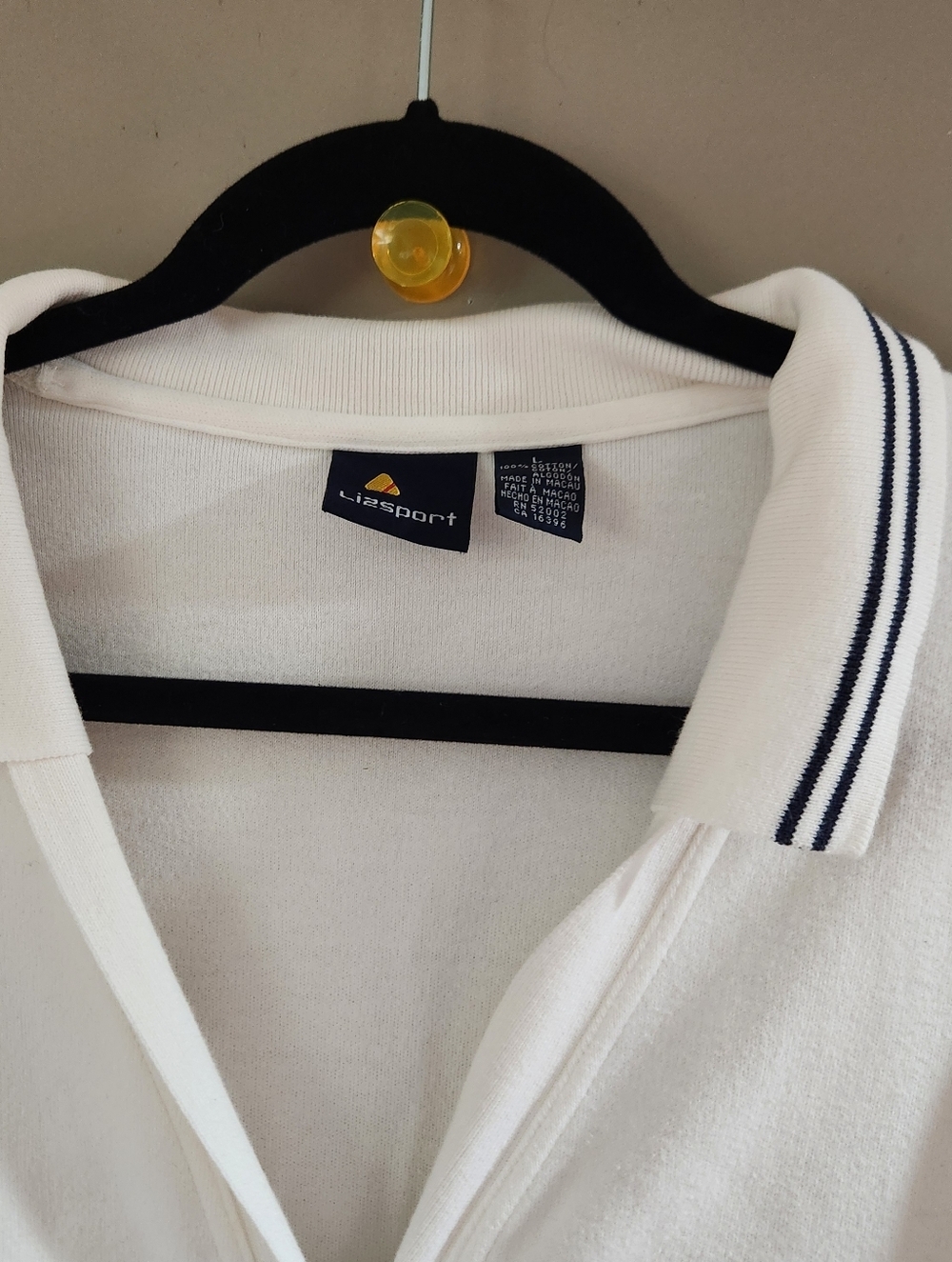 Lizsport Vintage Cardigan Minimalist White Size L - Picture 2 of 4
